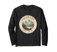 Avventura Vintage nelle Montagne del Colorado Maglia a Manica