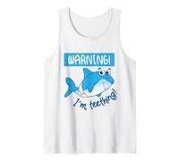 Avvertenza Abbigliamento per Neonati I'm Teething Shark Lover Canotta