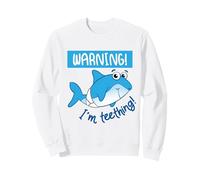 Avvertenza Abbigliamento per Neonati I'm Teething Shark Lover Felpa