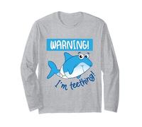Avvertenza Abbigliamento per Neonati I'm Teething Shark Lover Maglia a Manica