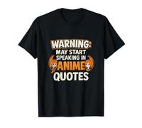 Avvertenza: Può iniziare a parlare in Anime Quotes Comic Print Maglietta