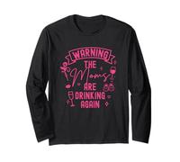 Avvertimento che le mamme stanno bevendo di nuovo umorismo Maglia a Manica