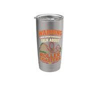 Avvertimento Posso parlare di Roller Coasters Theme Park Bicchiere termico in acciaio inox doppia parete