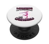 Avvertimento Può Fare Spontaneamente Cartwheels Ginnasta Ginnastica PopSockets PopGrip Adesivo
