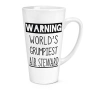 Avvertimento World's Grumpiest Aria Steward 483ml Large Latte Tazza Best Hostess