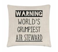 Avvertimento World's Grumpiest Aria Steward Cuscino Cover Migliore Hostess