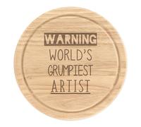 Avvertimento World's Grumpiest Artista Rotondo Tagliare Formaggio Board Migliore
