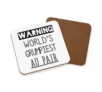 Avvertimento World's Grumpiest Au Coppia Sottobicchiere Divertente Best Bambino