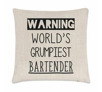 Avvertimento World's Grumpiest Barista Cuscino Cover Awesome Migliore Asta Funny