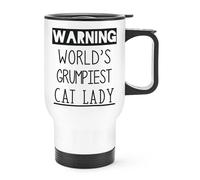 Avvertimento World's Grumpiest Cat Lady Viaggio Tazza con Manico Bellissimo Best