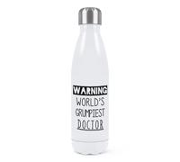 Avvertimento World's Grumpiest Doctor Parete Doppia Acqua Bottiglia Awesome Best