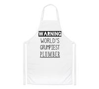 Avvertimento World's Grumpiest Idraulico Chef Grembiule Awesome Migliore Funny