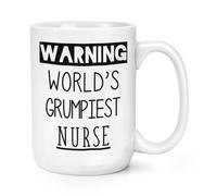 Avvertimento World's Grumpiest Nurse 426ml Grande Tazza Bellissimo Best Staffa