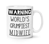 Avvertimento World's Grumpiest Ostetrica 284ml Tazza Awesome Migliore Nurse Baby