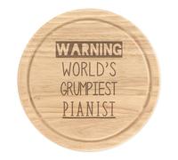 Avvertimento World's Grumpiest Pianista Rotondo Tagliare Cheese Board Best Music