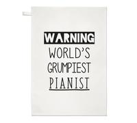 Avvertimento World's Grumpiest Pianista Strofinaccio Bellissimo Best Music Funny