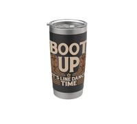 Avvia la sua linea Dance Time Western Dancer Line Dancing Bicchiere termico in acciaio inox doppia parete