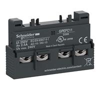 Avviamento manuale e protettore, blocco contatto ausiliario, 1 NO e 1 NC, montaggio superiore, morsetto a vite