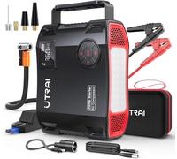 Avviatore Batteria Auto 8000A, UTRAI Avviatore Emergenza con Compressore, DC160W Booster Avviamento Auto/Moto Portatile (Fino a Tutti i Benzina e 12L Diesel)/Doppia USB/1600 Lumen LED