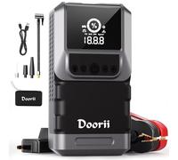 Avviatore Batteria Auto con Compressore 150PSI 4000A Portatile Avviatore Emergenza per Moto Motori a Benzina Fino a 7.0L Ges o 5.5L Diesel, Starter Batteria Portatile Jump Start con LED/LCD (L)