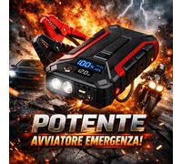 Avviatore Batteria Auto Portatile 9800A: Starter per Auto Professionale Booster