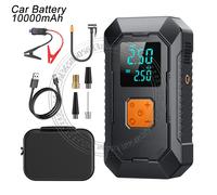 Avviatore di emergenza per auto 4 in1 10000mAh Power Bank 150PSI Compressore d'aria Kit di emergenza portatile con luce LED USB-C Ricarica rapida per auto 6000mAH