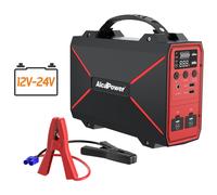 Alcapower Avviatore di Emergenza per veicoli con batteria da 12V e 24V, Jump starter spunto 4000A, Power bank 42.000mAh, Torcia LED integrata, adatto per Auto Moto Camion Furgone Camper Barca piccola