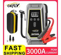 Avviatore di emergenza portatile 3000A Pompa d'aria 150PSI Accumulatori e caricabatterie di riserva Compressore d'aria 4 in 1 Avviamenti di batterie per auto Avviamento di gonfiaggio automatico dei