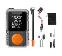 Avviatore di emergenza portatile per auto, 7200 mAh, con compressore d'aria da 150 psi, gonfiaggio pneumatici e power bank per veicoli, biciclette, palline da 12 V (4 x 1800 mAh)
