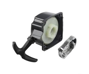Avviatore e puleggia per decespugliatore GARDENLINE 40-5, avviamento a fune in nylon PA6 e alluminio, nero, distanza tra i fori 66,5 mm, ricambio per decespugliatore da giardino