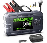 Avviatore Emergenza Auto 8000A con Compressore d’Aria 160PSI, Booster Batteria Auto/Moto 12V (Tutti i Motori Benzina/12L Diesel), 4,2" LCD & 600LM Jump Starter/Funzione di Avvio Forzato（A30）