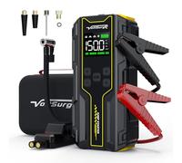 Avviatore Emergenza per Auto, 7000A Booster Avviamento Auto/Moto con Compressore da 150PSI, 12V Avviatore Batteria Jump Starter (Fino a 10L Benzina e 8L Diesel) DisplayDoppia USB, Torcia a LED