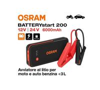 Avviatore Osram Batterystart 200 Powerbank 6000mah Moto Auto Benzina <3l ams-...
