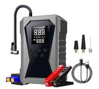 Avviatore portatile con compressore d'aria | Starter Pack da 12 V con pompa di pneumatici | Booster di avviamento digitale per auto ricaricabile per garage, officina, avventure all'aperto, viaggi
