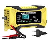 Avviatore Portatile per Batteria Auto,Mantenitore Batteria Intelligente 12V Portatile - Auto con Display LCD e Compensazione di Temperatura per Carrello Marino Scooter Barca Rimorchio