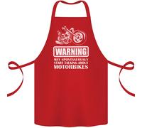 Avvio Parlando About Moto Divertente Motociclista Cotone Grembiule 100% Organico