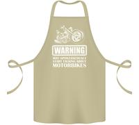 Avvio Parlando About Moto Divertente Motociclista Cotone Grembiule 100% Organico