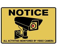 Avvisa tutte le attività monitorate dalla videocamera - Segnali di videosorveglianza per esterni, telecamera di sicurezza per casa, affari, allarme vialetto, CCTV 20,3 x 30,5 cm