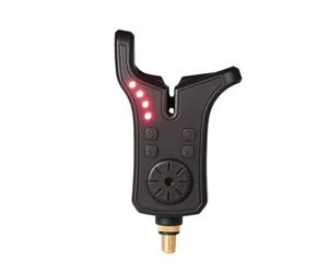 Avvisatore elettronico per canna con base in ottone filettata da 3 / 8, accesso posteriore alla batteria, luce avviso a LED per asta da, aiuto in attesa, allarme elettronico per la pesca, a LED,
