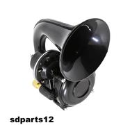 Avvisatore Tromba Aria Compressa 120 dB 12/24V Tromba Pneumatica Camion Nera