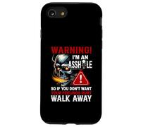 Avviso antisociale Sono un Ash0le Mi sento ferito Umorismo adulto Custodia per iPhone SE (2020) / 7 / 8