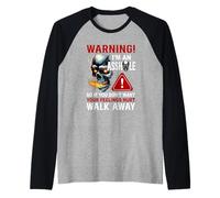 Avviso antisociale Sono un Ash0le Mi sento ferito Umorismo adulto Maglia con Maniche Raglan