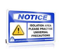 Avviso area di isolamento Si prega di praticare cose divertenti decorative - Placche impermeabili da appendere decorazione da parete (20 x 30 cm)