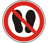 Avviso di etichetta autoadesivo - voce proibita 200mm