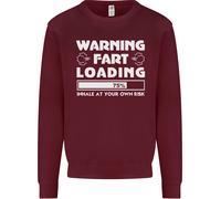 Avviso Fart Loading Divertente Farting Papà Uomo Felpa Maglione
