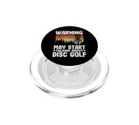 Avviso può iniziare a parlare di Disc Golf Retro Frisbee Golf PopSockets PopGrip per MagSafe
