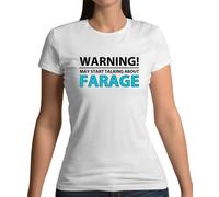 Avviso Può Parlare Farage - Maglietta Donna - Riforma Elettorale Nigel Brexit PM