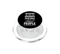 Avviso sarcastico con questo stronzo non gioca bene PopSockets PopGrip per MagSafe