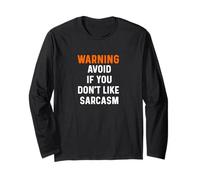 Avviso se Non Ti Piace Il Sarcasmo - Ufficio di Lavoro Rude Snarky Maglia a Manica