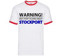 Avviso Talk Stockport - Ringer Da Uomo - Amore Fan Calcio Contea Divertente